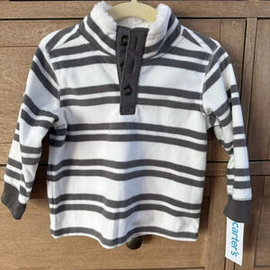 NWT Carter's 18 month fleece striped sweater sweatshirt
